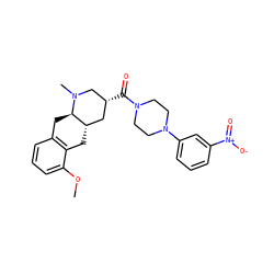 COc1cccc2c1C[C@H]1C[C@@H](C(=O)N3CCN(c4cccc([N+](=O)[O-])c4)CC3)CN(C)[C@@H]1C2 ZINC000028950368