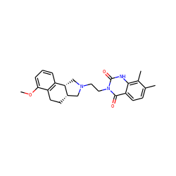 COc1cccc2c1CC[C@H]1CN(CCn3c(=O)[nH]c4c(C)c(C)ccc4c3=O)C[C@@H]21 ZINC000013863037