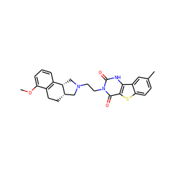 COc1cccc2c1CC[C@H]1CN(CCn3c(=O)[nH]c4c(sc5ccc(C)cc54)c3=O)C[C@@H]21 ZINC000013807876
