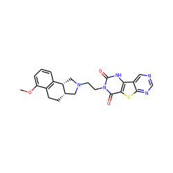 COc1cccc2c1CC[C@H]1CN(CCn3c(=O)[nH]c4c(sc5ncncc54)c3=O)C[C@@H]21 ZINC000013807897