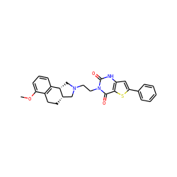 COc1cccc2c1CC[C@H]1CN(CCn3c(=O)[nH]c4cc(-c5ccccc5)sc4c3=O)C[C@@H]21 ZINC000013863016
