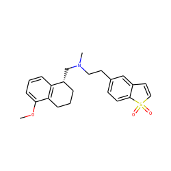 COc1cccc2c1CCC[C@H]2CN(C)CCc1ccc2c(c1)C=CS2(=O)=O ZINC000013761425