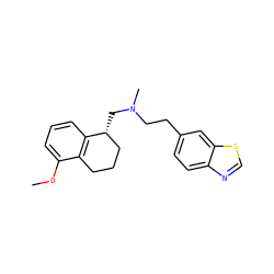 COc1cccc2c1CCC[C@H]2CN(C)CCc1ccc2ncsc2c1 ZINC000013761441
