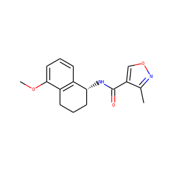 COc1cccc2c1CCC[C@H]2NC(=O)c1conc1C ZINC000034441570