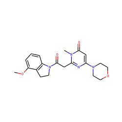 COc1cccc2c1CCN2C(=O)Cc1nc(N2CCOCC2)cc(=O)n1C ZINC000115072527