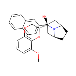 COc1cccc2c1O[C@@H](CN1[C@H]3CC[C@@H]1C[C@@](O)(c1ccc4ccccc4c1)C3)CO2 ZINC000100929665