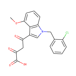 COc1cccc2c1c(C(=O)CC(=O)C(=O)O)cn2Cc1ccccc1Cl ZINC000102057439