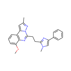COc1cccc2c1nc(CCc1nc(-c3ccccc3)cn1C)n1nc(C)cc21 ZINC000066058932