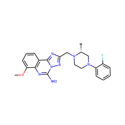 COc1cccc2c1nc(N)n1nc(CN3CCN(c4ccccc4F)C[C@H]3C)nc21 ZINC000473247486