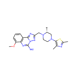 COc1cccc2c1nc(N)n1nc(CN3CCN(c4sc(C)nc4C)C[C@H]3C)nc21 ZINC000473249047