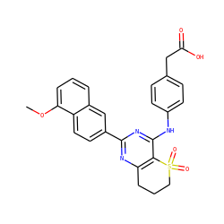 COc1cccc2cc(-c3nc4c(c(Nc5ccc(CC(=O)O)cc5)n3)S(=O)(=O)CCC4)ccc12 ZINC000103259197