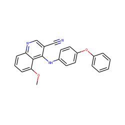 COc1cccc2ncc(C#N)c(Nc3ccc(Oc4ccccc4)cc3)c12 ZINC000026721422