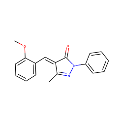 COc1ccccc1/C=C1/C(=O)N(c2ccccc2)N=C1C ZINC000000096732