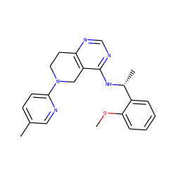 COc1ccccc1[C@@H](C)Nc1ncnc2c1CN(c1ccc(C)cn1)CC2 ZINC000114996042