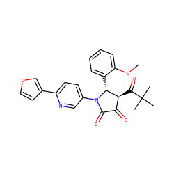 COc1ccccc1[C@@H]1[C@@H](C(=O)C(C)(C)C)C(=O)C(=O)N1c1ccc(-c2ccoc2)nc1 ZINC000169695027