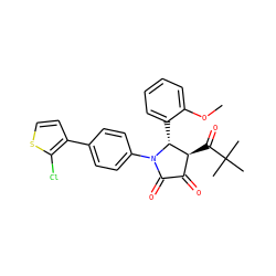 COc1ccccc1[C@@H]1[C@@H](C(=O)C(C)(C)C)C(=O)C(=O)N1c1ccc(-c2ccsc2Cl)cc1 ZINC000169695351