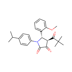 COc1ccccc1[C@@H]1[C@@H](C(=O)C(C)(C)C)C(=O)C(=O)N1c1ccc(C(C)C)cc1 ZINC000169694902