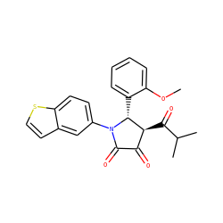 COc1ccccc1[C@@H]1[C@@H](C(=O)C(C)C)C(=O)C(=O)N1c1ccc2sccc2c1 ZINC000169695612