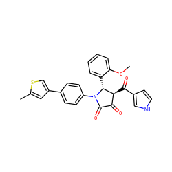 COc1ccccc1[C@@H]1[C@@H](C(=O)c2cc[nH]c2)C(=O)C(=O)N1c1ccc(-c2csc(C)c2)cc1 ZINC000169696611