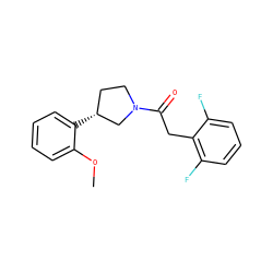 COc1ccccc1[C@@H]1CCN(C(=O)Cc2c(F)cccc2F)C1 ZINC000087318889