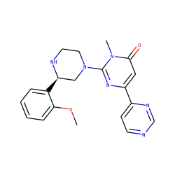 COc1ccccc1[C@@H]1CN(c2nc(-c3ccncn3)cc(=O)n2C)CCN1 ZINC000116829963