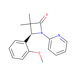 COc1ccccc1[C@@H]1N(c2ccccn2)C(=O)C1(C)C ZINC000169324283