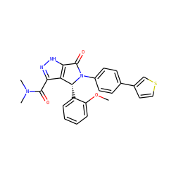 COc1ccccc1[C@@H]1c2c(C(=O)N(C)C)n[nH]c2C(=O)N1c1ccc(-c2ccsc2)cc1 ZINC000096177188