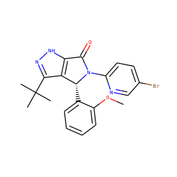 COc1ccccc1[C@@H]1c2c(C(C)(C)C)n[nH]c2C(=O)N1c1ccc(Br)cn1 ZINC000096177253