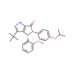 COc1ccccc1[C@@H]1c2c(C(C)(C)C)n[nH]c2C(=O)N1c1ccc(OC(C)C)cc1 ZINC000096176951
