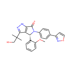COc1ccccc1[C@@H]1c2c(C(C)(C)CO)n[nH]c2C(=O)N1c1ccc(-c2ccon2)cc1 ZINC000096177234