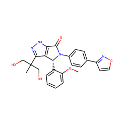 COc1ccccc1[C@@H]1c2c(C(C)(CO)CO)n[nH]c2C(=O)N1c1ccc(-c2ccon2)cc1 ZINC000096177265