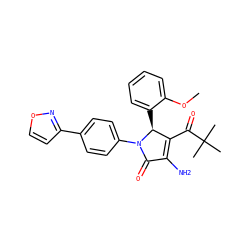 COc1ccccc1[C@H]1C(C(=O)C(C)(C)C)=C(N)C(=O)N1c1ccc(-c2ccon2)cc1 ZINC000096176461