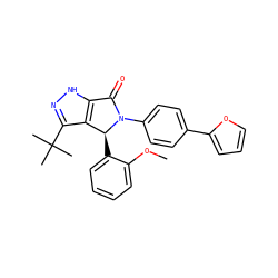 COc1ccccc1[C@H]1c2c(C(C)(C)C)n[nH]c2C(=O)N1c1ccc(-c2ccco2)cc1 ZINC000096177211