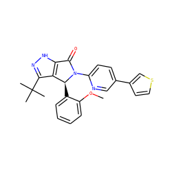 COc1ccccc1[C@H]1c2c(C(C)(C)C)n[nH]c2C(=O)N1c1ccc(-c2ccsc2)cn1 ZINC000096177255