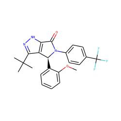 COc1ccccc1[C@H]1c2c(C(C)(C)C)n[nH]c2C(=O)N1c1ccc(C(F)(F)F)cc1 ZINC000145048298