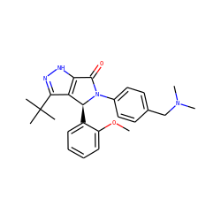 COc1ccccc1[C@H]1c2c(C(C)(C)C)n[nH]c2C(=O)N1c1ccc(CN(C)C)cc1 ZINC000096177080