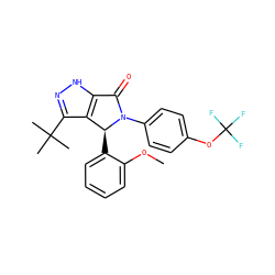 COc1ccccc1[C@H]1c2c(C(C)(C)C)n[nH]c2C(=O)N1c1ccc(OC(F)(F)F)cc1 ZINC000144647589