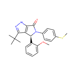 COc1ccccc1[C@H]1c2c(C(C)(C)C)n[nH]c2C(=O)N1c1ccc(SC)cc1 ZINC000096177209