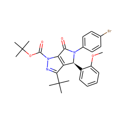 COc1ccccc1[C@H]1c2c(C(C)(C)C)nn(C(=O)OC(C)(C)C)c2C(=O)N1c1ccc(Br)cc1 ZINC000096177218