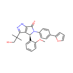 COc1ccccc1[C@H]1c2c(C(C)(C)CO)n[nH]c2C(=O)N1c1ccc(-c2ccco2)cc1 ZINC000096177222