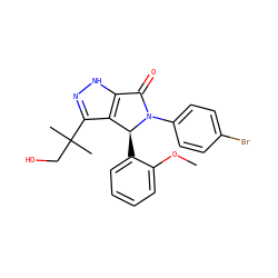 COc1ccccc1[C@H]1c2c(C(C)(C)CO)n[nH]c2C(=O)N1c1ccc(Br)cc1 ZINC000096177223