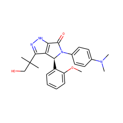COc1ccccc1[C@H]1c2c(C(C)(C)CO)n[nH]c2C(=O)N1c1ccc(N(C)C)cc1 ZINC000096176959