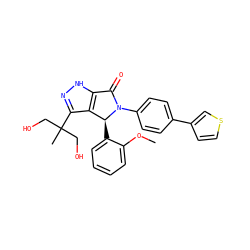 COc1ccccc1[C@H]1c2c(C(C)(CO)CO)n[nH]c2C(=O)N1c1ccc(-c2ccsc2)cc1 ZINC000096177273