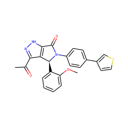 COc1ccccc1[C@H]1c2c(C(C)=O)n[nH]c2C(=O)N1c1ccc(-c2ccsc2)cc1 ZINC000096177196