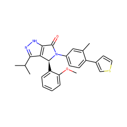 COc1ccccc1[C@H]1c2c(C(C)C)n[nH]c2C(=O)N1c1ccc(-c2ccsc2)c(C)c1 ZINC000096177246