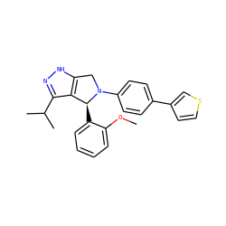 COc1ccccc1[C@H]1c2c(C(C)C)n[nH]c2CN1c1ccc(-c2ccsc2)cc1 ZINC000096177075