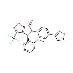 COc1ccccc1[C@H]1c2c(C(F)(F)F)n[nH]c2C(=O)N1c1ccc(-c2ccon2)cc1 ZINC000096177156
