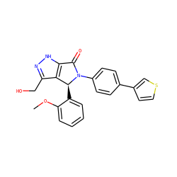 COc1ccccc1[C@H]1c2c(CO)n[nH]c2C(=O)N1c1ccc(-c2ccsc2)cc1 ZINC000096177190