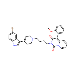 COc1ccccc1-c1c(=O)n(CCCCN2CC=C(c3c[nH]c4ccc(Br)cc34)CC2)c(=O)n2ccccc12 ZINC000299858801