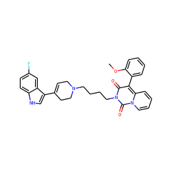 COc1ccccc1-c1c(=O)n(CCCCN2CC=C(c3c[nH]c4ccc(F)cc34)CC2)c(=O)n2ccccc12 ZINC000299855324